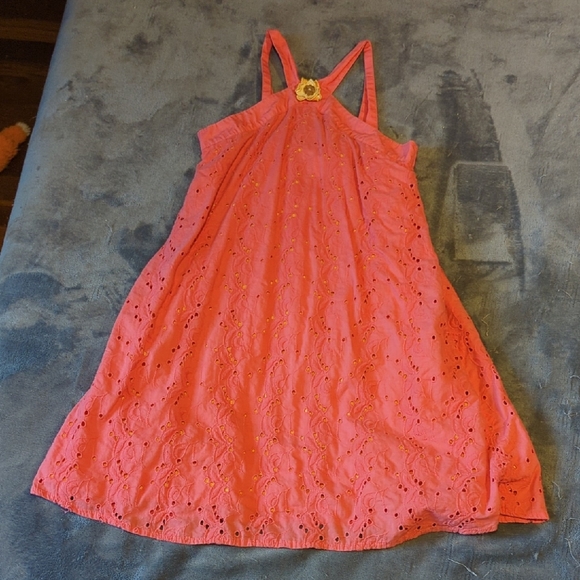 Gymboree Coral Eyelet Kids Dress - Picture 1 of 5